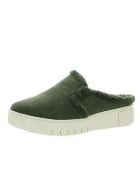 NIB Soul Naturalizer Truly Cozy Faux Fur Lined Mules Size 11 Green